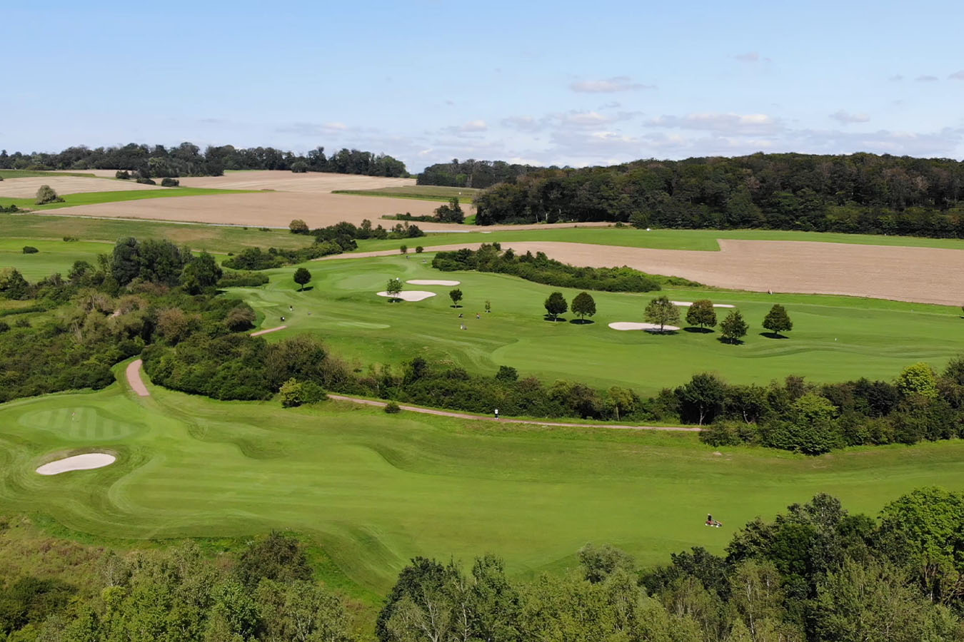 Aerial drone photo of the Sarreguemines golf course. ©2021 Mathieu Improvisato